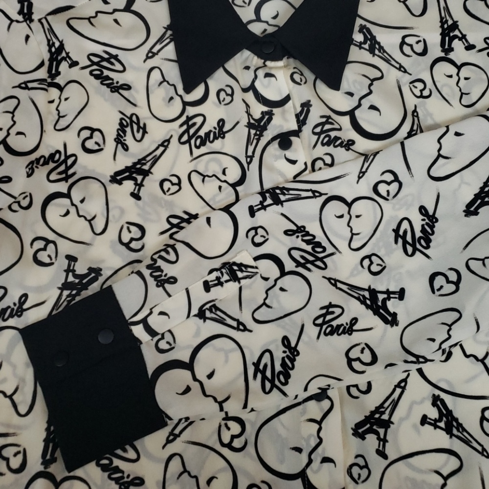 Ladies XL Paris Eiffel Tower Design Top